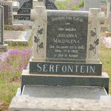 SERFONTEIN Johanna Magdalena nee CILLIERS 1886-1959