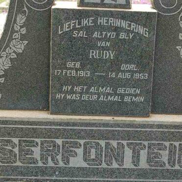 SERFONTEIN Rudy 1913-1953