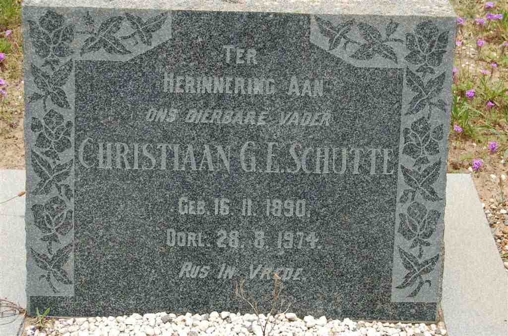SCHUTTE Christiaan G.E. 1890-1974