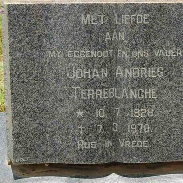 TERREBLANCHE Johan Andries 1928-1970