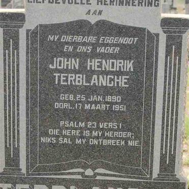TERBLANCHE John Hendrik 1890-1951