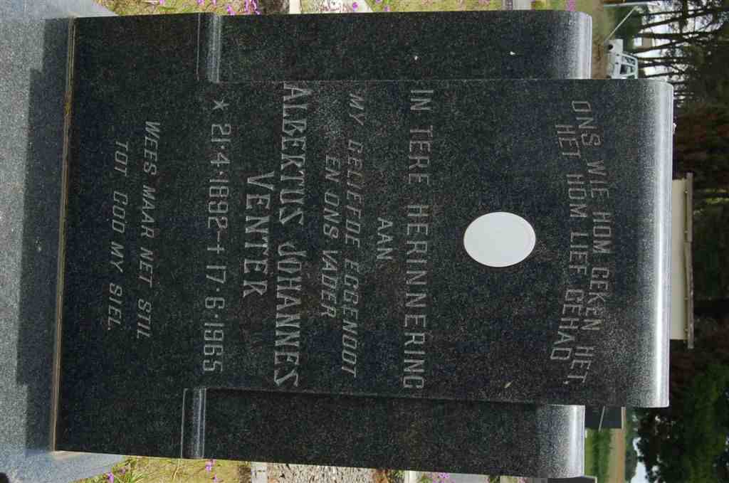 VENTER Albertus Johannes 1892-1965