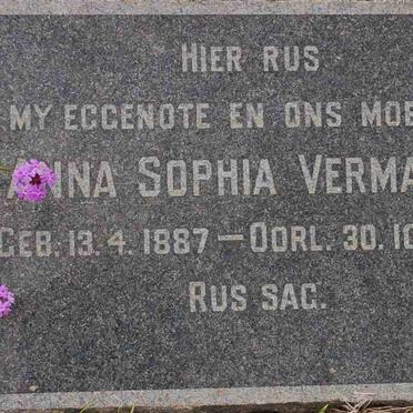 VERMAAK Anna Sophia 1887-1956