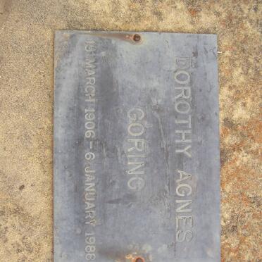 GORING Dorothy Agnes 1906-1988