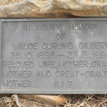 GILBERT Maude Gurling 1896-1994