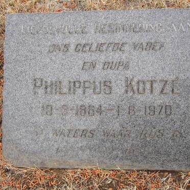 KOTZÉ Philippus 1884-1970