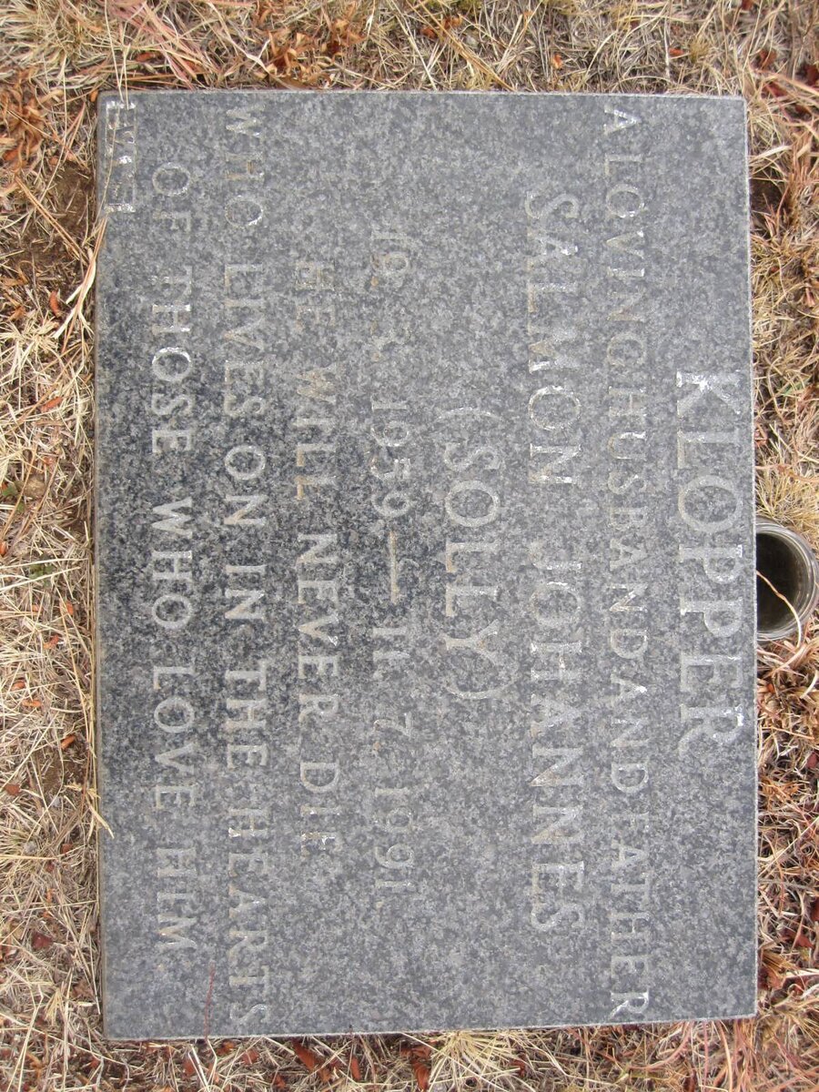 KLOPPER Salmon Johannes 1959-1991