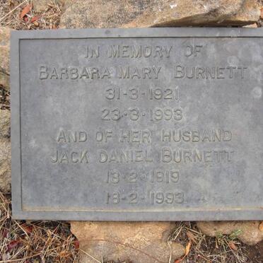 BURNETT Jack Daniel 1919-1993 &amp; Barbara Mary 1921-1993
