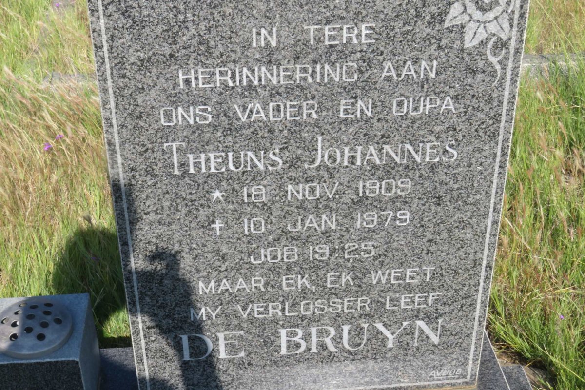BRUYN Theuns Johannes, de 1909-1979