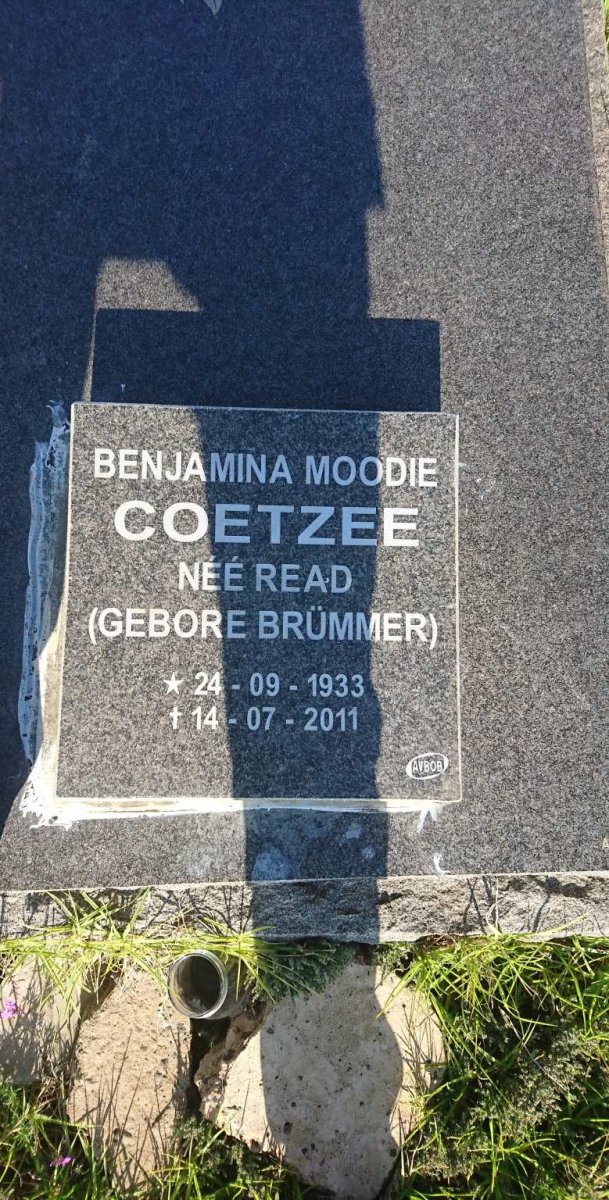 COETZEE Benjamina Moodie voorheen READ nee BRUMMER 1933-2011