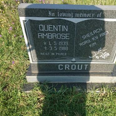CROUT Quentin Ambrose 1939-1988