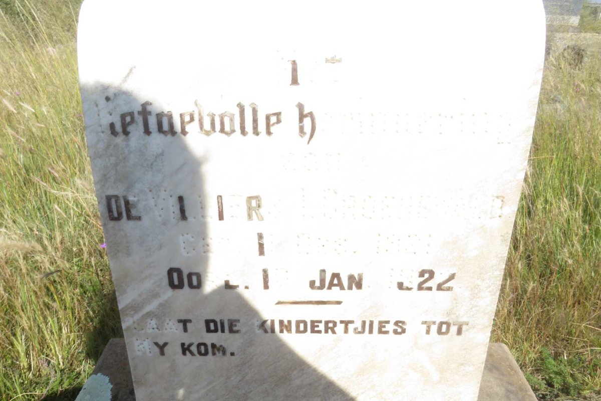 GROENEWALD De Villiers L. 1921-1922