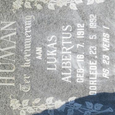 HUMAN Lukas Albertus 1912-1992