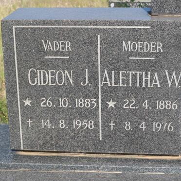 NEL Gideon J. 1883-1958 &amp; Alettha W. 1886-1976