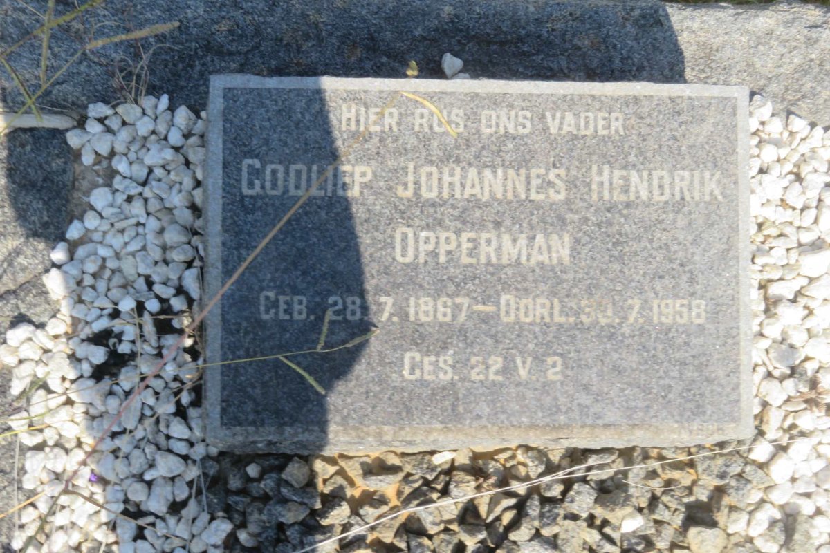 OPPERMAN Godliep Johannes Hendrik 1867-1958