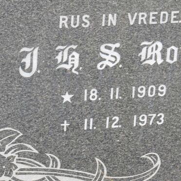 ROUX J.H.S. 1909-1973 &amp; M.A. 1909-