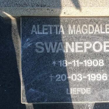 SWANEPOEL Aletta Magdalena 1908-1996