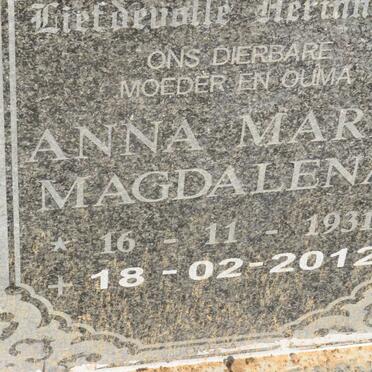 ? Anna Maria Magdalena 1931-2012