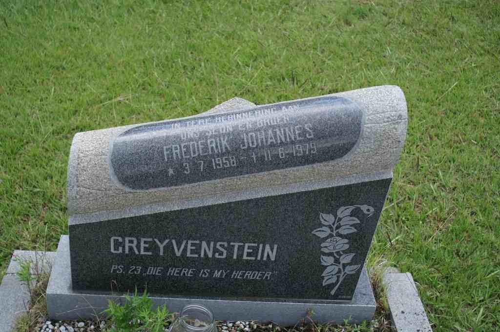GREYVENSTEIN Frederik Johannes 1958-1979