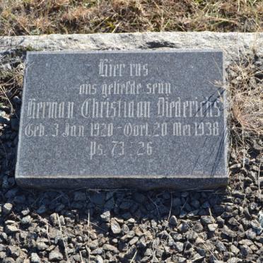 DIEDERICHS Herman Christiaan 1920-1938