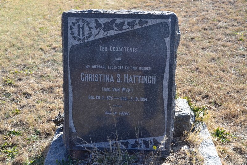 HATTINGH Christina S. nee VAN WYK 1875-1934