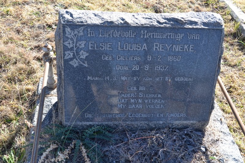 REYNEKE Elsie Louisa nee CILLIERS 1860-1937
