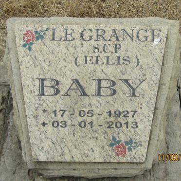 GRANGE S.C.P., le nee ELLIS 1927-2013
