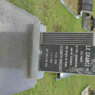 GRANGE Elizabeth Margaret, le nee POWRIE 1926-1975