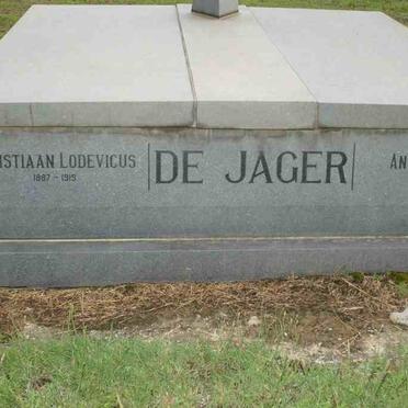 JAGER Christiaan Lodevicus, de 1887-1919 &amp; Anna Susanna VAN ROOYEN 1891-1973