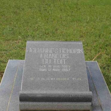 TOIT Johannes Hendrik Francois, du 1889-1967