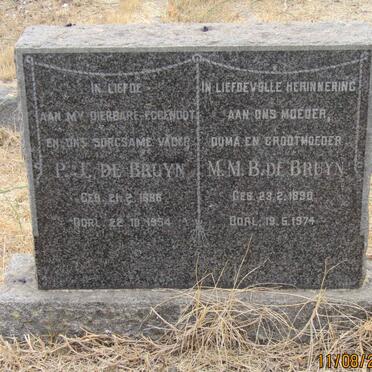 BRUYN P.J., de 1886-1954 &amp; M.M.B. 1890-1974