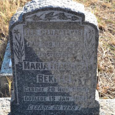 BEKKER Maria Francina 1950-1951