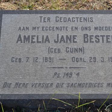 BESTER Amelia Jane nee GUNN 1891-1943