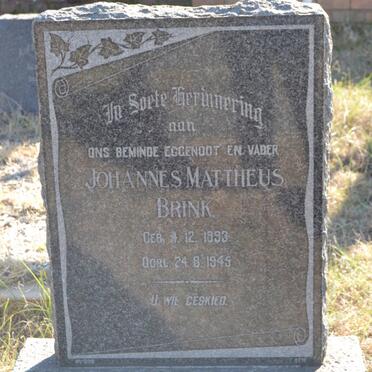 BRINK Johannes Mattheus 1893-1945