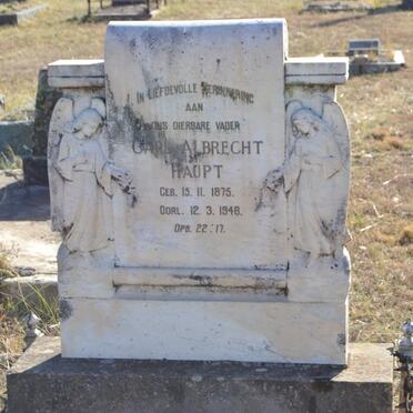 HAUPT Carl Albrecht 1875-1948