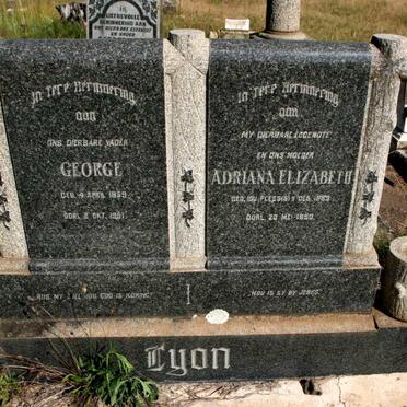 LYON George 1859-1951 & Adriana Elizabeth DU PLESSIS 1863-1950