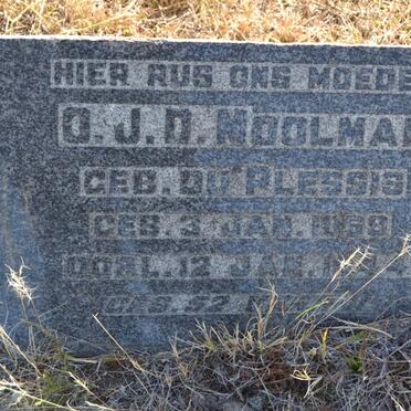 MOOLMAN O.J.D. nee DU PLESSIS 186?-1944