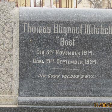 MITCHELL Thomas Blignaut 1914-1934