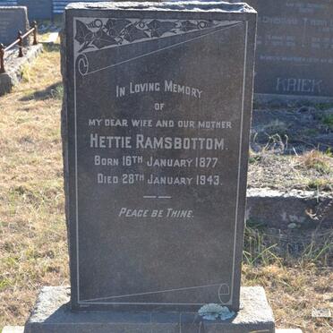 RAMSBOTTOM Hettie 1877-1943