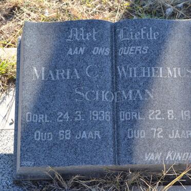 SCHOEMAN Wilhelmus J. -1936 &amp; Maria C. -1936