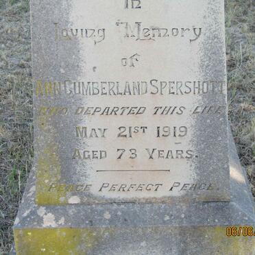 SPERSHOTT Ann Cumberland -1919