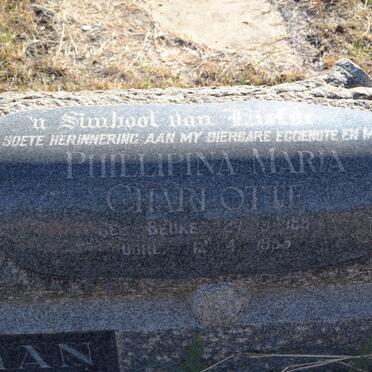 SMALMAN William George 1890-1958 &amp; Phillipina Maria Charlotte BEUKES 1887-1955