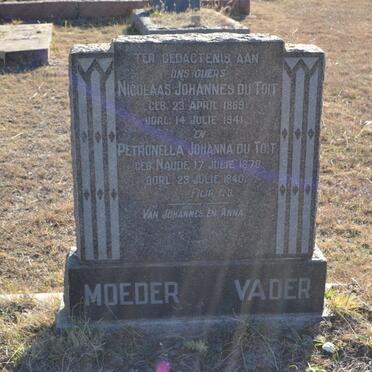 TOIT Nicolaas Johannes, du 1869-1941 &amp; Petronella Johanna NAUDE 1878-1940