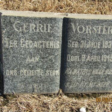 VORSTER Gerrie 1931-1945