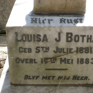 BOTHA Louisa J. 1881-1883