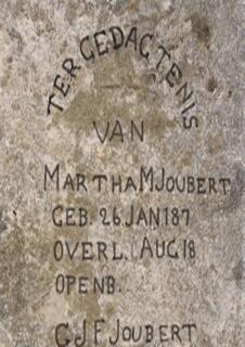 JOUBERT Martha M. 187?-
