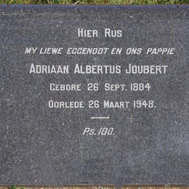 JOUBERT Adriaan Albertus 1884-1948