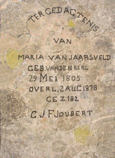 JAARSVELD Maria, van nee VAN DEN BERG 1805-1878