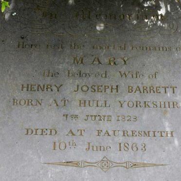 BARRETT Mary 1823-1863