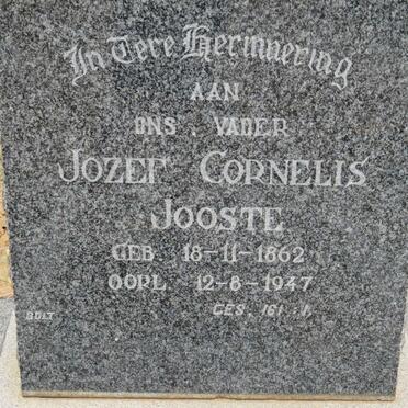 JOOSTE Jozef Cornelis 1862-1947